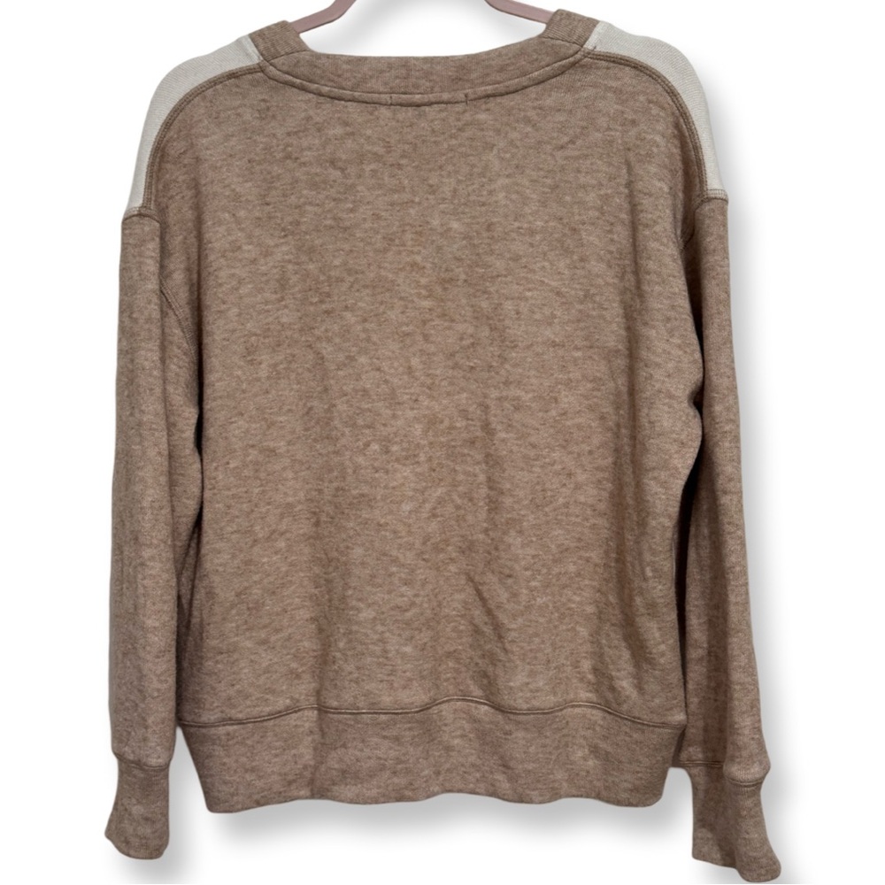 KAREN KANE V NECK SWEATER COLORBLOCK NEUTRALS LONG SLEEVE WARM COZY BUTTERY SOFT - Picture 5 of 7